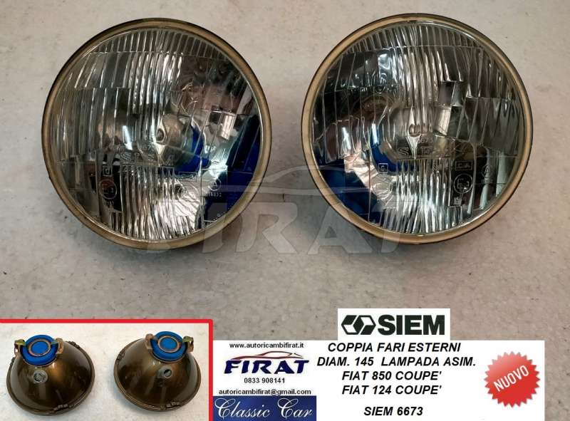 FARI FIAT 850 COUPE' - 124 COUPE' DIAM.145 ESTERNI (SIEM)